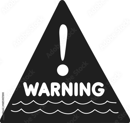 A striking warning sign, cautioning about a potential hazard