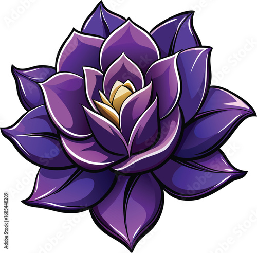 Spooky Gardenia Halloween Purple Lotus Flower Bloom Design
