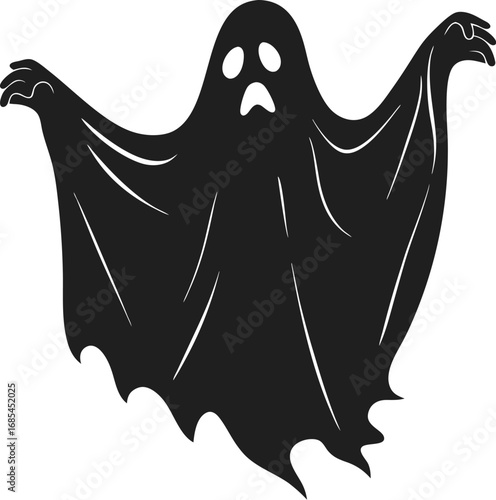 Spooky Ghost Silhouette Illustration