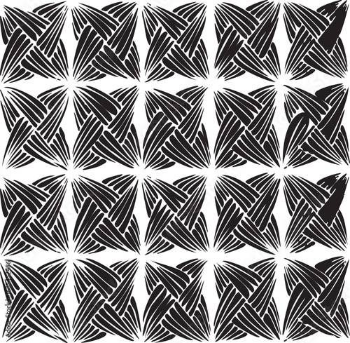 Rough, irregular pattern composed of monochrome geometric elements. Overlay distressed grunge background. Abstract vector illustration. Isolated on white background. EPS10