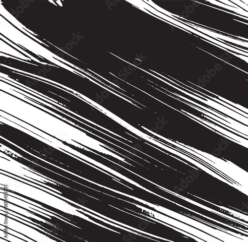 Vector brush stroke texture. Distressed uneven grunge background. Abstract vector illustration. Overlay over any design to create interesting effect and depth. Black isolated on white. EPS10