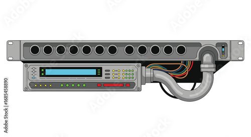 Professional audio rack unit with signal processing and connectivity options for studio recording and live sound