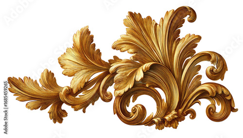 Ornate gold leaf-like design
