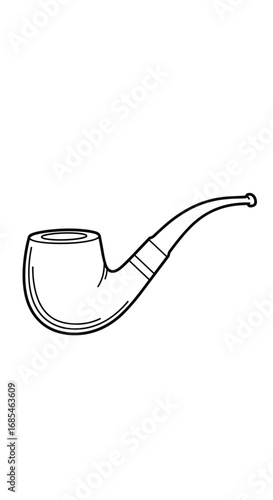 Classic curved smoking pipe with a smooth finish and a comfortable grip for tobacco enthusiasts