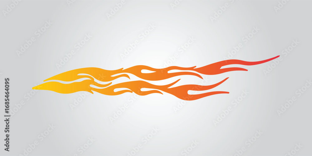 Fototapeta premium fire wave yelloe and orange