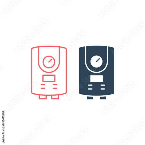 Water heater vector illustration icons set