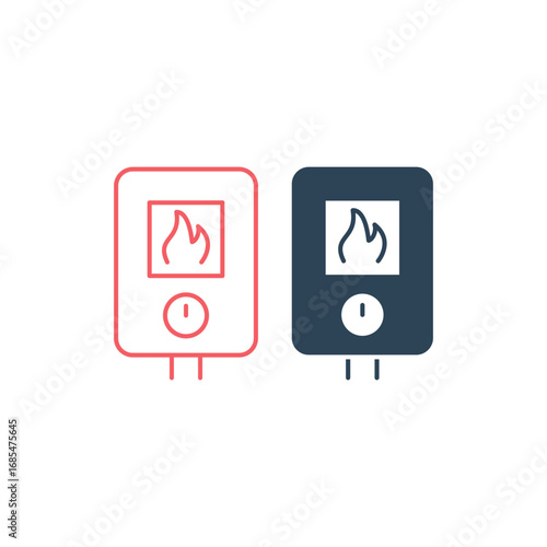 Water heater vector illustration icons set