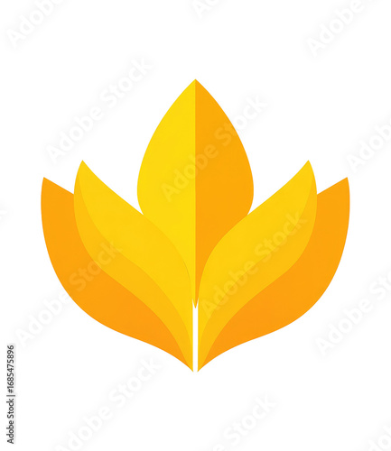 Golden leaf, stylized, autumnal, vibrant
