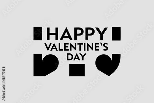 happy valentines day background with typography and heart of valentines day text. wallpaper, flyers, invitation, posters, brochure, banners.