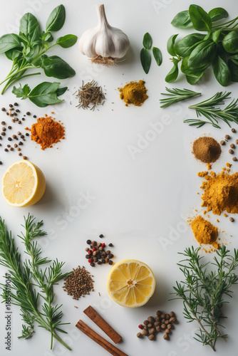 Wallpaper Mural Organic Cooking Ingredients Frame Template Torontodigital.ca