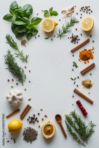 Wallpaper Mural Organic Cooking Ingredients Frame Template Torontodigital.ca