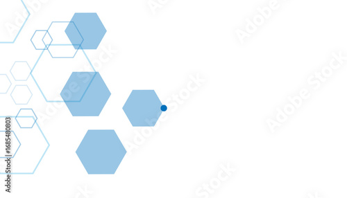 Abstract blue hexagon banner background