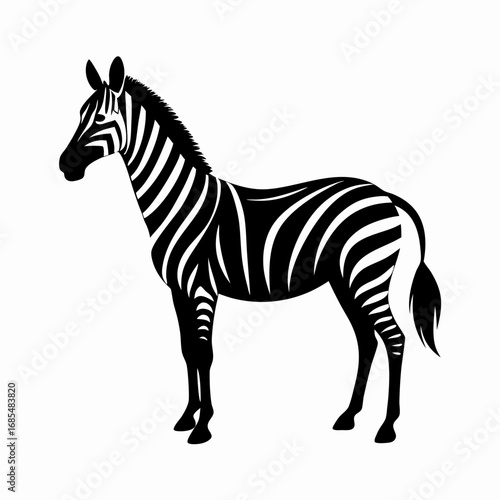 Zebra Silhouette Vector Art