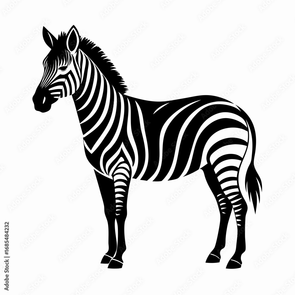 Obraz premium Zebra Silhouette Vector Art