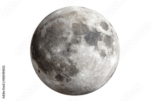 Gray, full moon, detailed surface texture