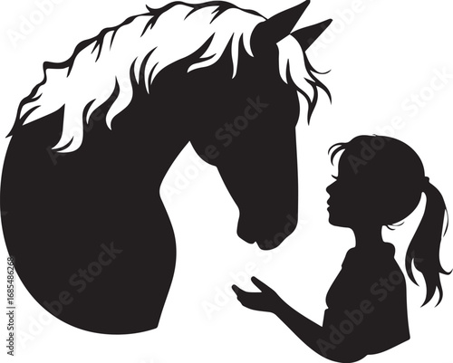 Girl with Horse Svg, Horse Lover PNG