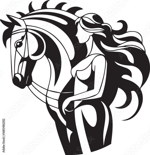 Girl with Horse Svg, Horse Lover PNG