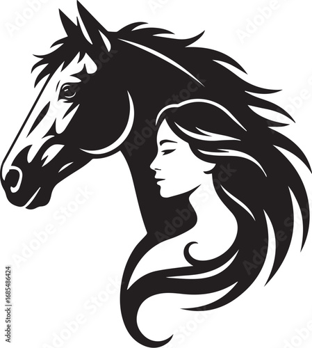Girl with Horse Svg, Horse Lover PNG
