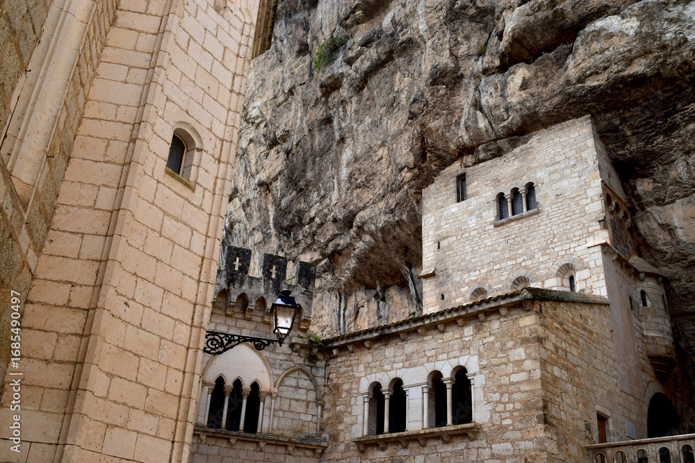 Fototapeta premium Medieval village of Rocamadour, pilgrimige site in Lot, France