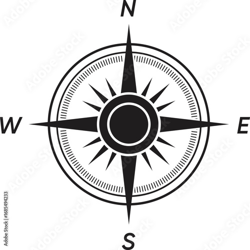 vector illustration of compass