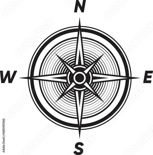 vector illustration of compass