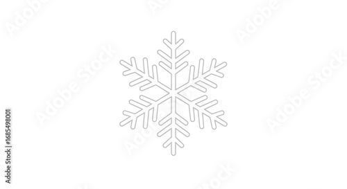 Detailed white snowflake icon with intricate crystalline structure.