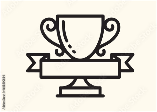 Trophy Line art Vector design