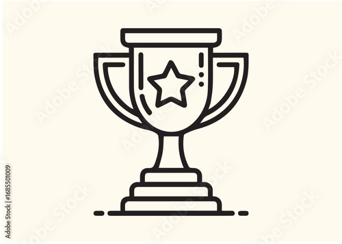 Trophy Line art Vector design