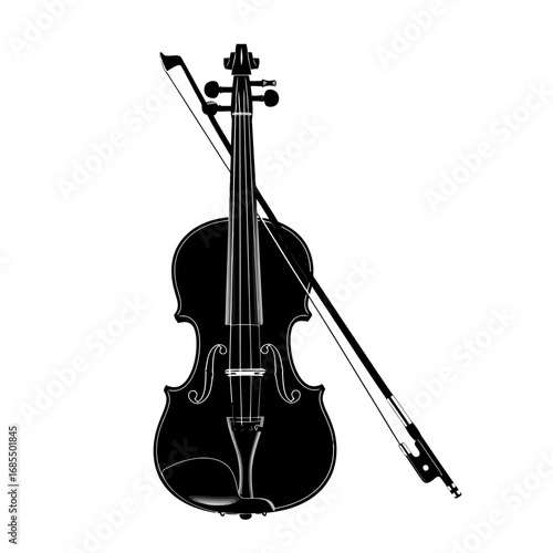 violin isolated on white
