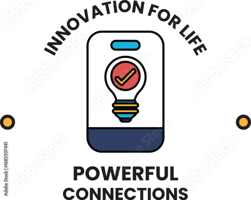 A light bulb with a red and white check mark on it