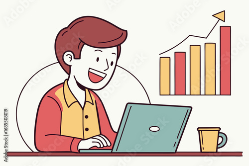business people working, with office supplies around