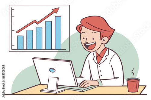 business people working, with office supplies around