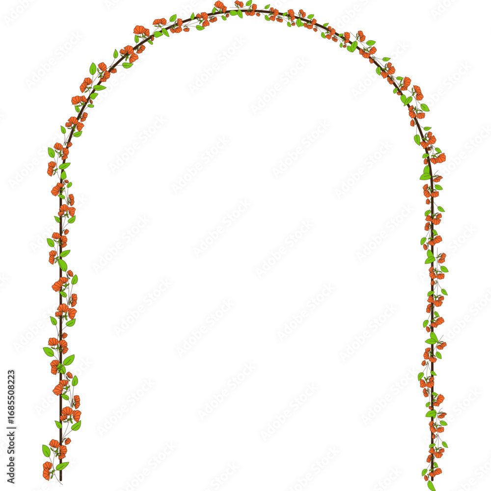 Naklejka premium Floral decoration