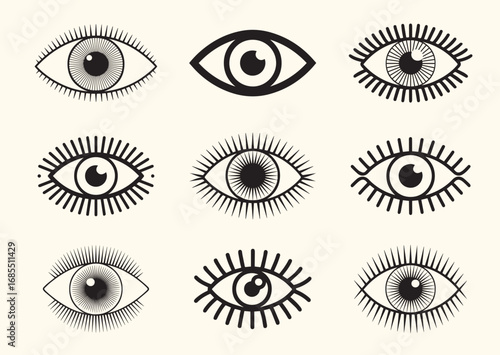 Eye Line art Vector design