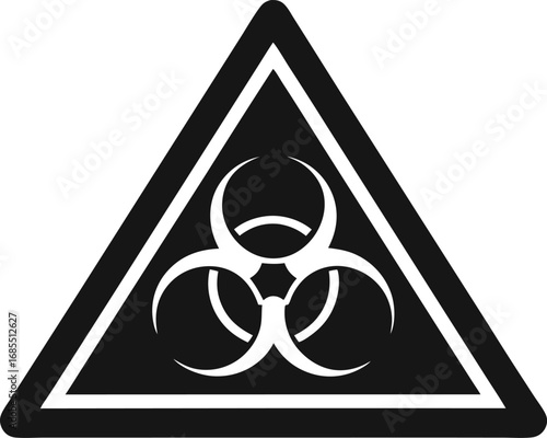 biohazard warning signs silhouette vector
