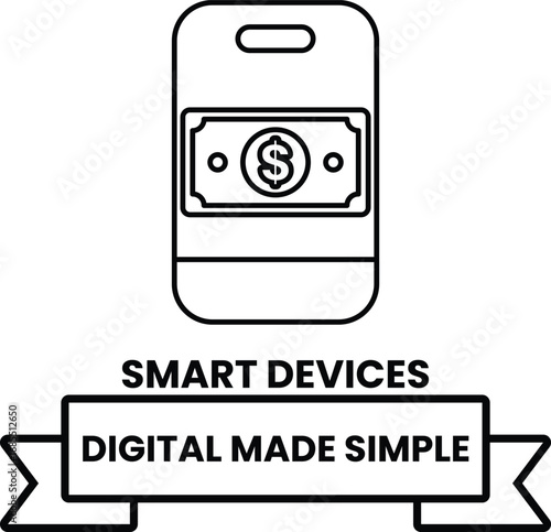 A smart device with a dollar bill on it