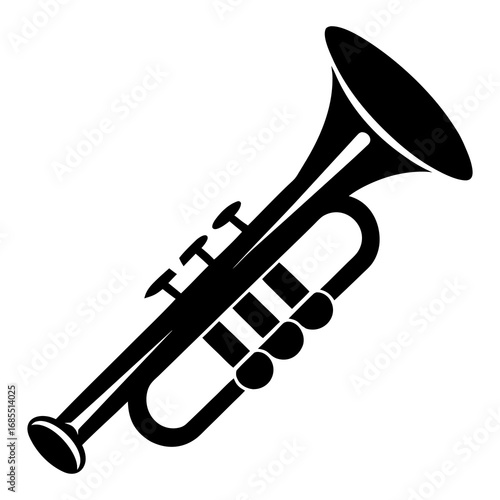 trumpet isolated on white