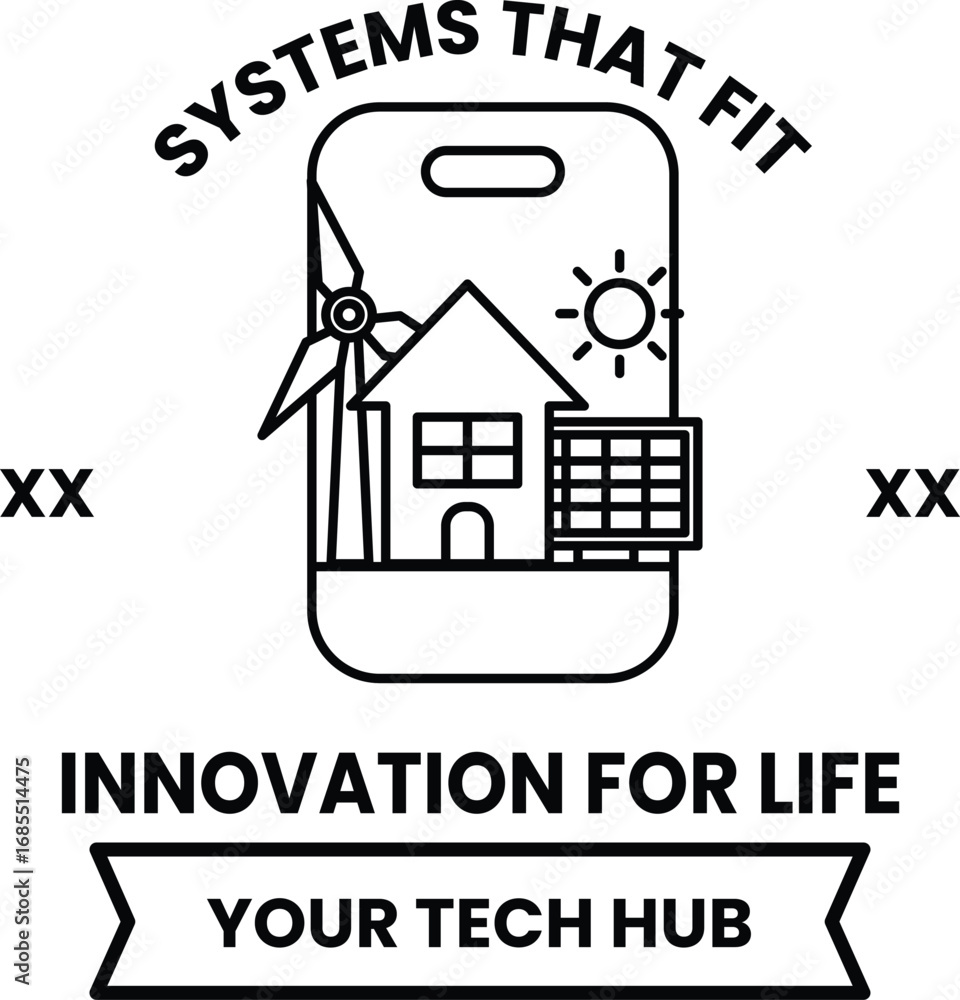 Fototapeta premium Systems that fit is the name of the logo