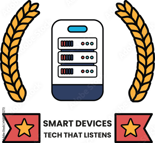 A smart device with a server on it