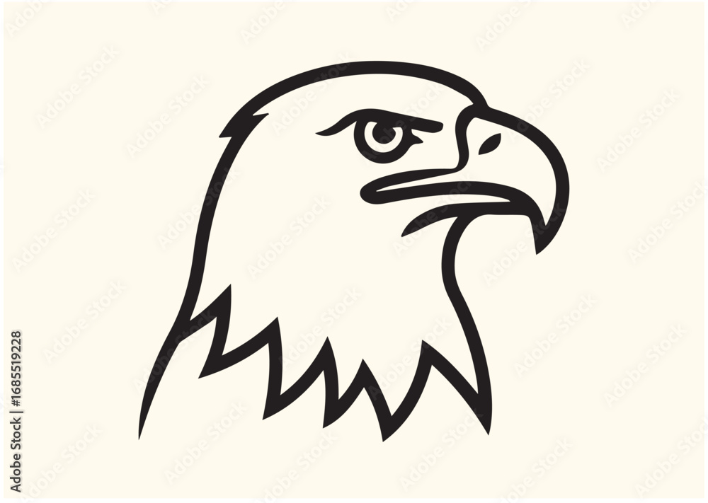 Obraz premium Bald Eagle Line art Vector design