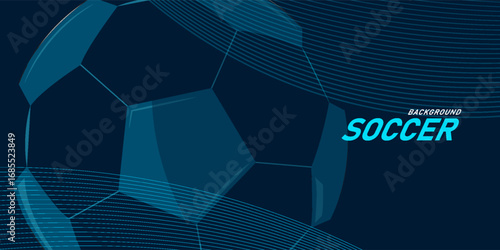 Modern Football soccer background design. Soccer ball vector illustration. Elegant soccer background