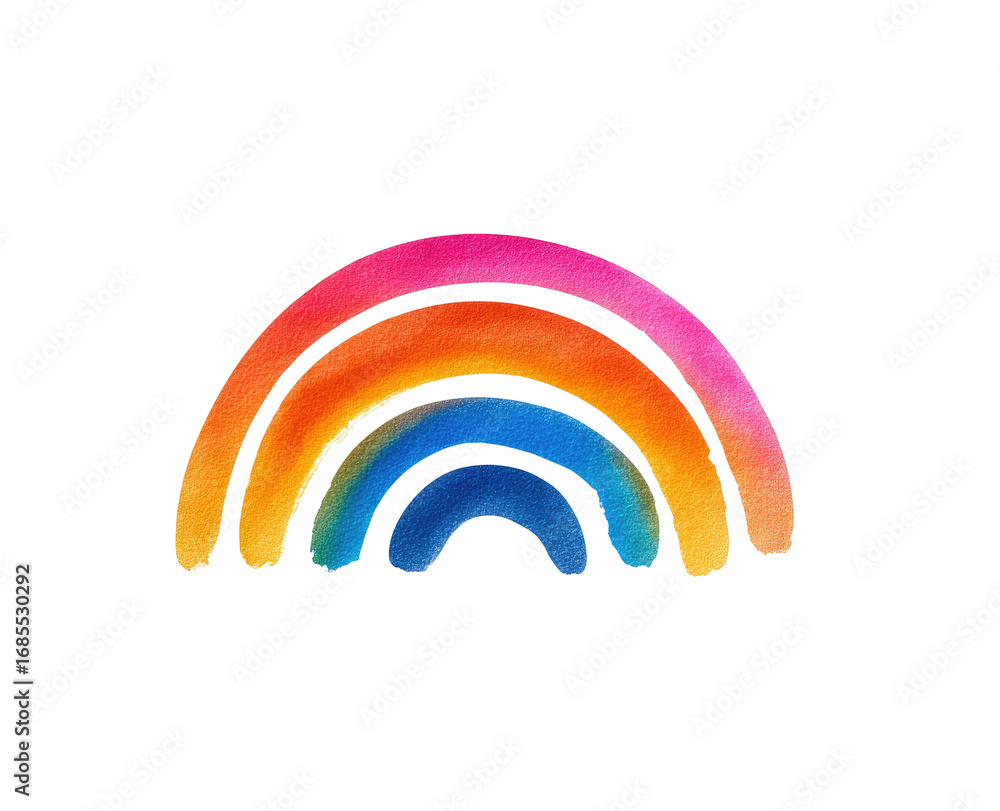 Fototapeta premium Colorful rainbow, painted effect