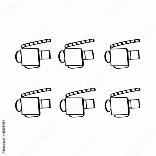 Set of camera icons for video and film production purposes