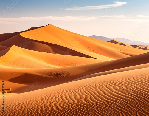 Desert Sand Dunes Landscape.