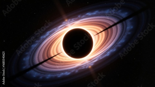 The wonder of black holes devouring nebula