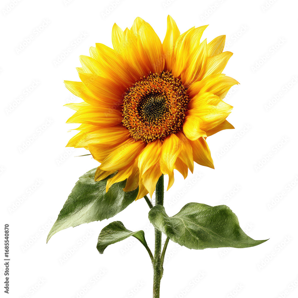 Obraz premium Vibrant sunflower, detailed illustration (1)