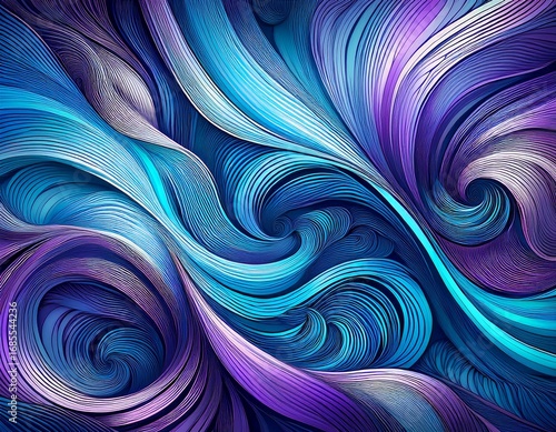 a blue and purple swirly lines