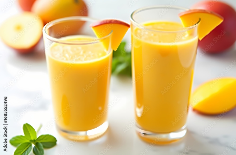 Fototapeta premium orange juice and fruits