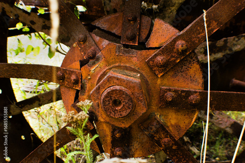 old rusty wheel