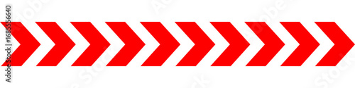 Red arrow sign. Dynamic colored arrow symbol. Arrow road sign, arrow dynamic symbol, speed sideways arrow icon striped direction fast arrows symbols.	